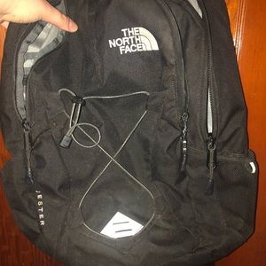 North face jester backpack (black)
